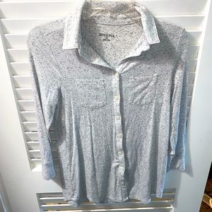Merona Button Down Heather Gray Shirt